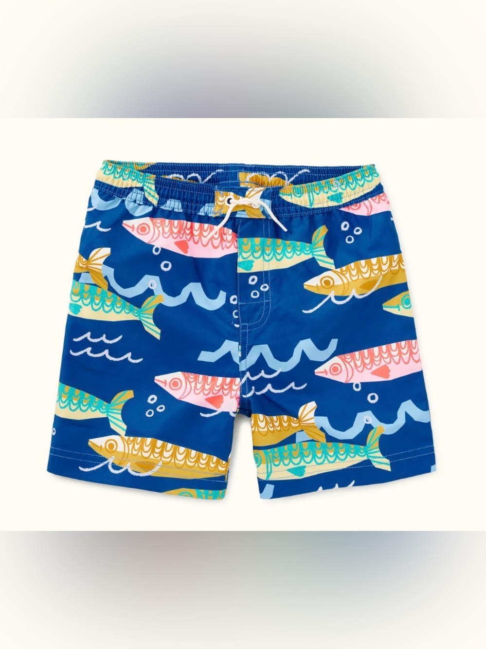 NWT Tea Boys’ Sz. 6 Mid-Length Swim Trunks in Sardinas Del Mar
